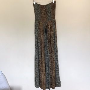 Ellen Weaver Swim smock bandeau animal print maxi